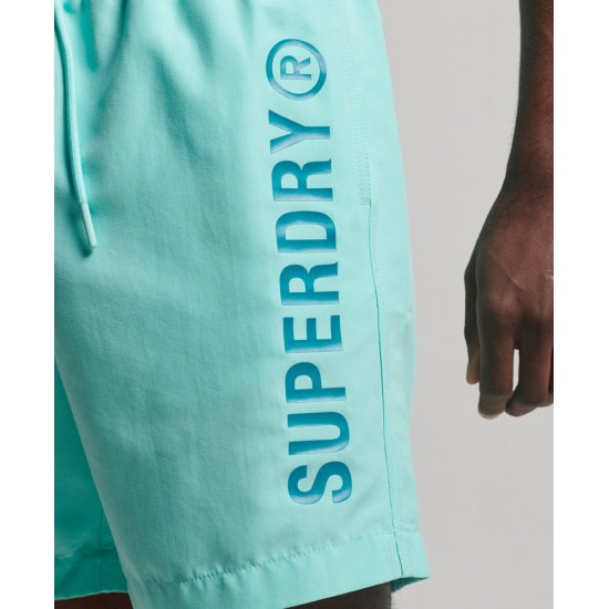 SUPERDRY MEN CODE CORE SPORTS 17INCH SWIMSHORTS pool blue APPAREL