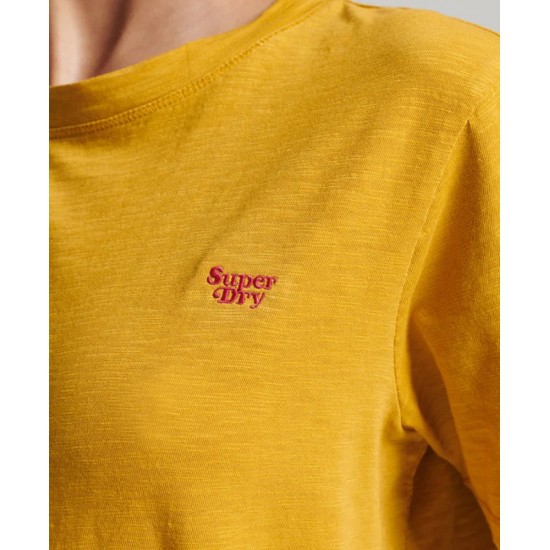 SUPERDRY ΜΠΛΟΥΖΑ ΓΥΝΑΙΚΕΙΑ VINTAGE SURF T-SHIRT κίτρινο ΡΟΥΧΑ