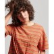 SUPERDRY WOMEN VINTAGE BOXY TIE FRONT TEE brown-coral APPAREL