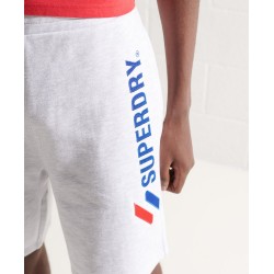 SUPERDRY SPORTSTYLE APPLIQUE SHORTS (ice marl)