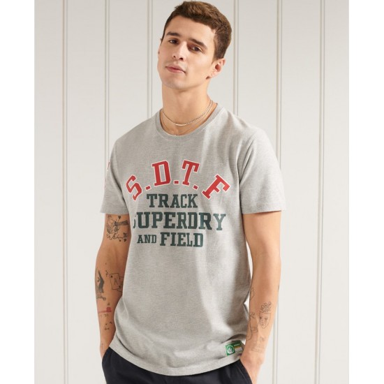 SUPERDRY TRACK&FIELD GRAPHIC TEE 220 (grey) M APPAREL
