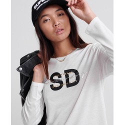 SUPERDRY SPARKLE LONGSLEEVE GRAPHIC TOP W