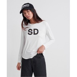 SUPERDRY SPARKLE LONGSLEEVE GRAPHIC TOP W