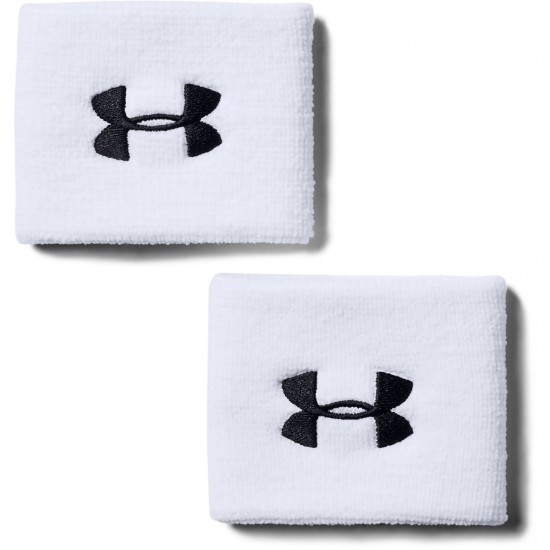 UNDER ARMOUR PERFORMANCE WRIST BANDS 2pack white Accessories