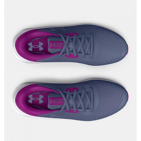 UNDER ARMOUR KIDS RUNNING SHOES GGS CHARGED PURSUIT 3 grey-purple SHOES