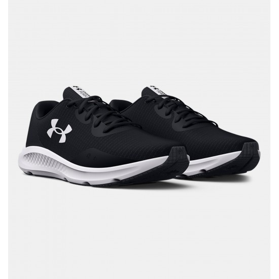 UNDER ARMOUR MEN RUNNING SHOES CHARGED PURSUIT 3 TECH black-white SHOES