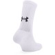 UNDER ARMOUR CORE crew SOCKS 3PACK white