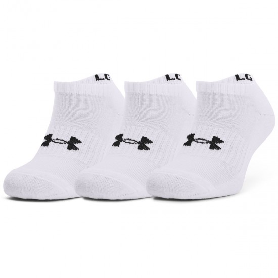 UNDER ARMOUR CORE SOCKS no show 3PACK white Accessories