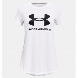 UNDER ARMOUR GIRLS SPORTSTYLE GRAPHIC T-SHIRT white