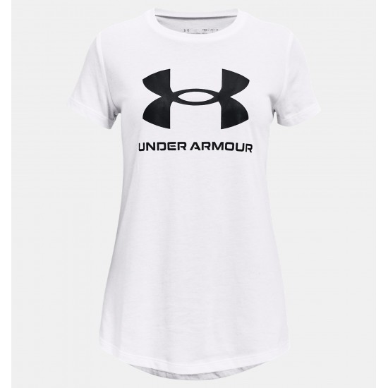 UNDER ARMOUR GIRLS SPORTSTYLE GRAPHIC T-SHIRT white APPAREL