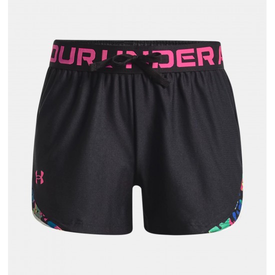 UNDER ARMOUR KIDS PLAY-UP TRICOLOR SHORTS black-fucshia APPAREL
