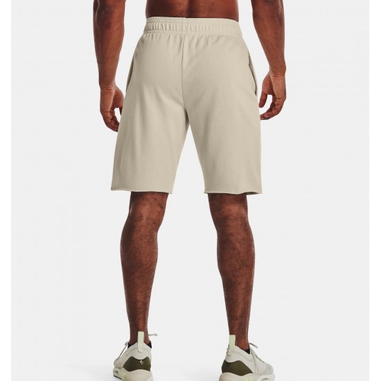 UNDER ARMOUR MEN RIVAL TERRY SHORTS beige APPAREL