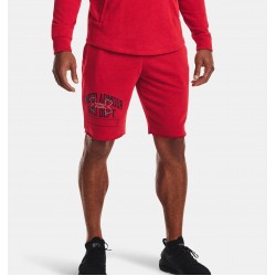 UNDER ARMOUR MEN RIVAL TERRY ATHLETIC DPT SHORTS red