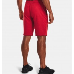 UNDER ARMOUR MEN RIVAL TERRY ATHLETIC DPT SHORTS red