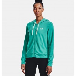 UNDER ARMOUR WOMEN RIVAL TERRY FULLZIP HOODIE mint