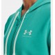 UNDER ARMOUR WOMEN RIVAL TERRY FULLZIP HOODIE mint APPAREL