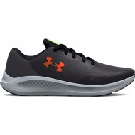 UNDER ARMOUR KIDS RUNNING SHOES BGS CHARGED PURSUIT 3 charcoal-orange