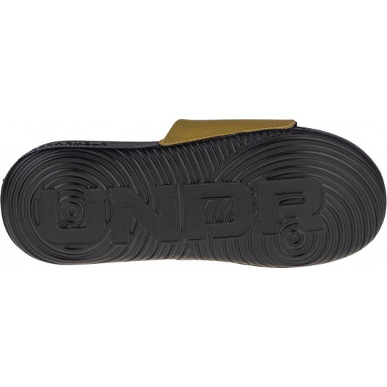 UNDER ARMOUR WOMEN ANSA FIXED SLIDES gold-black SHOES