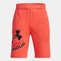 UNDER ARMOUR KIDS PROTOTYPE 2.0 LOGO SHORTS coral