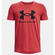 UNDER ARMOUR KIDS SPORTSTYLE LOGO T-SHIRT red