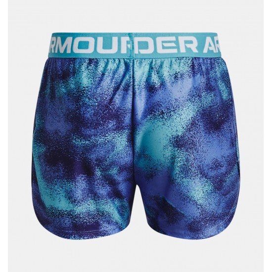 UNDER ARMOUR GIRLS PLAY-UP PRINTED SHORTS blue-purple APPAREL