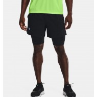 UNDER ARMOUR MEN LAUNCH 5" 2in1 SHORTS 1372631 black