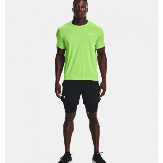 UNDER ARMOUR MEN LAUNCH 5" 2in1 SHORTS 1372631 black APPAREL