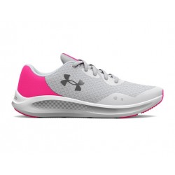 UNDER ARMOUR KIDS RUNNING SHOES GGS CHARGED PURSUIT 3 grey-pink