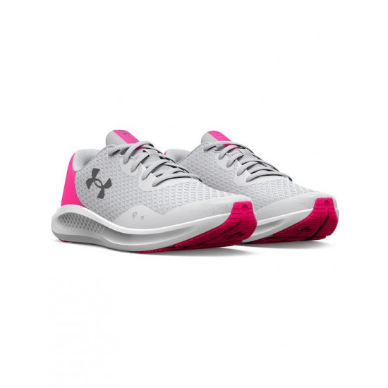 UNDER ARMOUR KIDS RUNNING SHOES GGS CHARGED PURSUIT 3 grey-pink SHOES