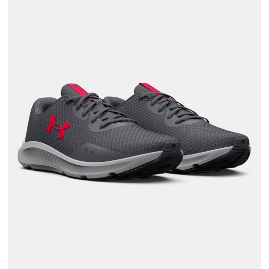 UNDER ARMOUR MEN SHOES CHARGED PURSUIT 3 grey-red SHOES