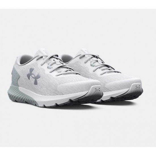 UNDER ARMOUR WOMEN RUNNING SHOES CHARGED ROGUE 3 KNIT white-grey SHOES
