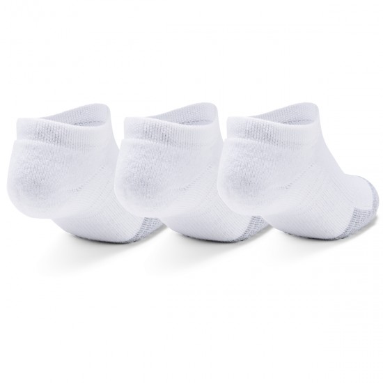 UNDER ARMOUR HEATGEAR  NO-SHOW 3PACK (white) Youth Accessories